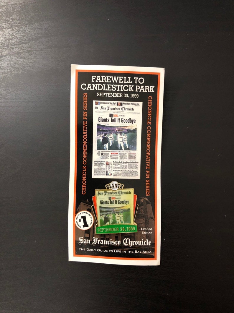 San Francisco Giants Farewell To Candlestick Park Commemorative Pin