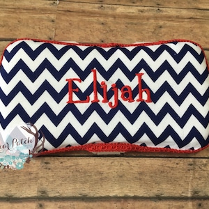 Custom Pink gray chevron girls baby travel wipe case GET it PERSONALIZED add a bow or a name