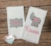 Personalized Baby Girl Elephant Burp Cloth Gift Set, Monogrammed Baby Pink and Gray Burp Cloth Set, Baby Shower Gift 