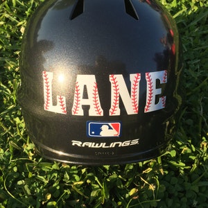 Calcomanía de casco de béisbol, calcomanía de casco de béisbol personalizada, calcomanía de casco, pegatina de béisbol, nombre de calcomanía de casco imagen 1