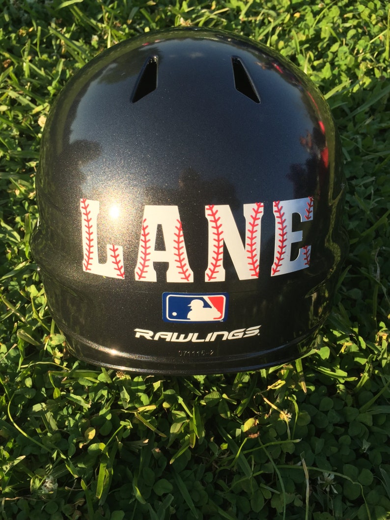 Calcomanía de casco de béisbol, calcomanía de casco de béisbol personalizada, calcomanía de casco, pegatina de béisbol, nombre de calcomanía de casco imagen 1