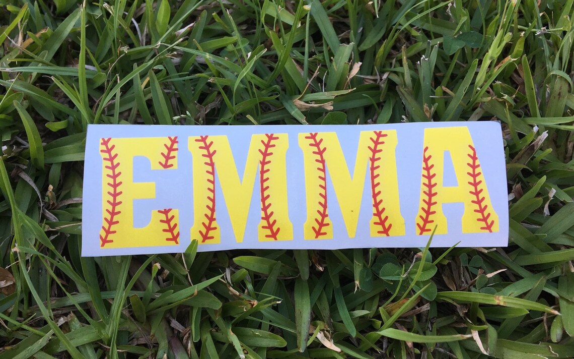 Softball Helmet Decal Personalized Softball Helmet Decal Etsy