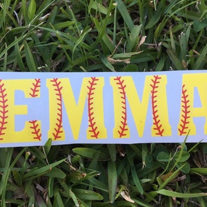 Softball Helmet Decal, Personalized Softball Helmet Decal, Helmet Decal, Softball Sticker, Helmet Name Decal