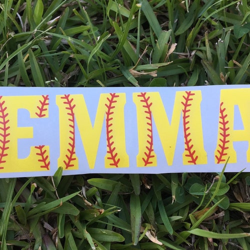 Softball Helmet Decal Personalized Softball Helmet Decal Etsy