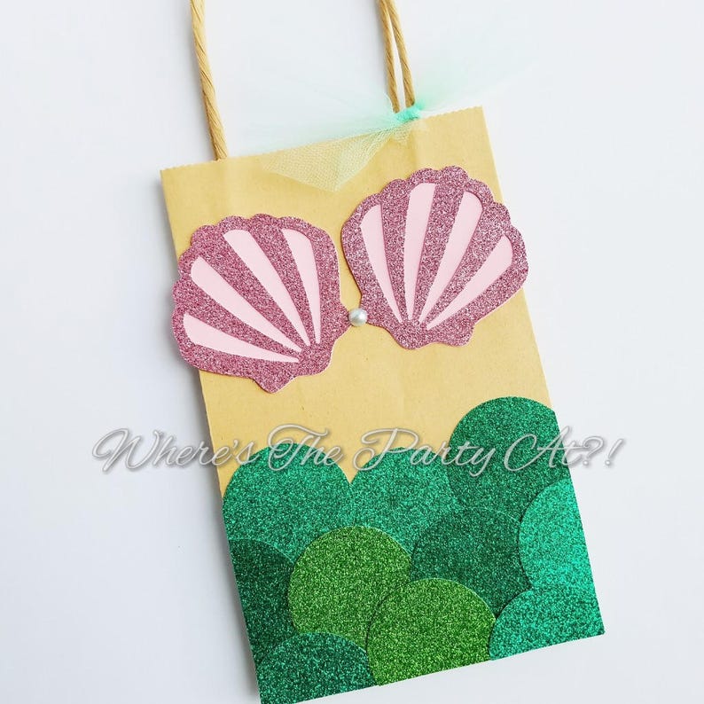 Mermaid party favor bags mermaid party goodie bags treat bags etsy