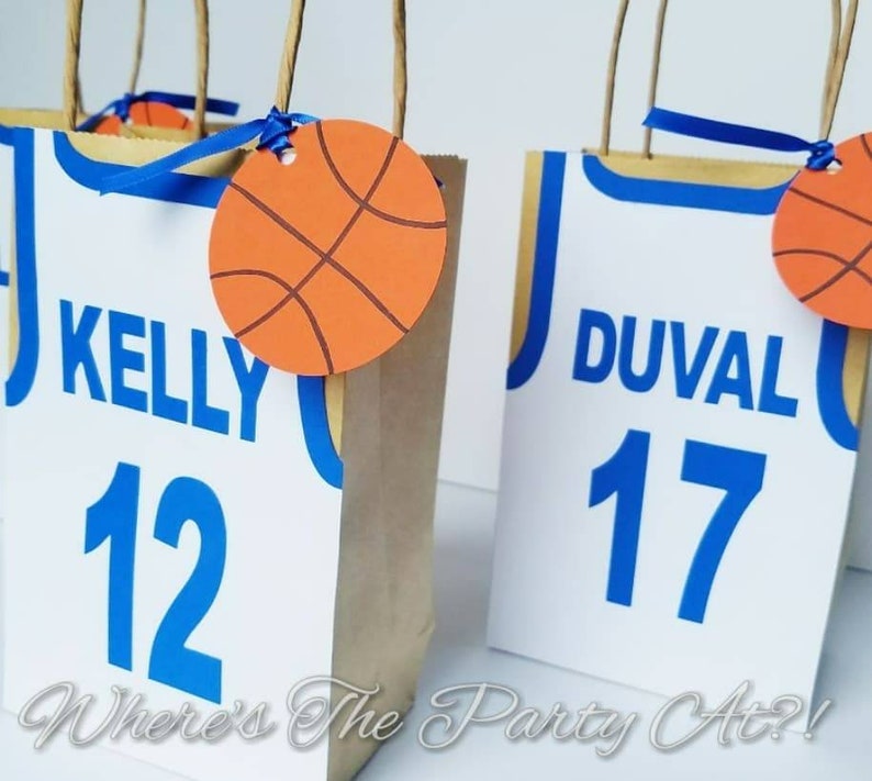 Basketball Favor Bags/basketball Party/favor Bags/treat Etsy