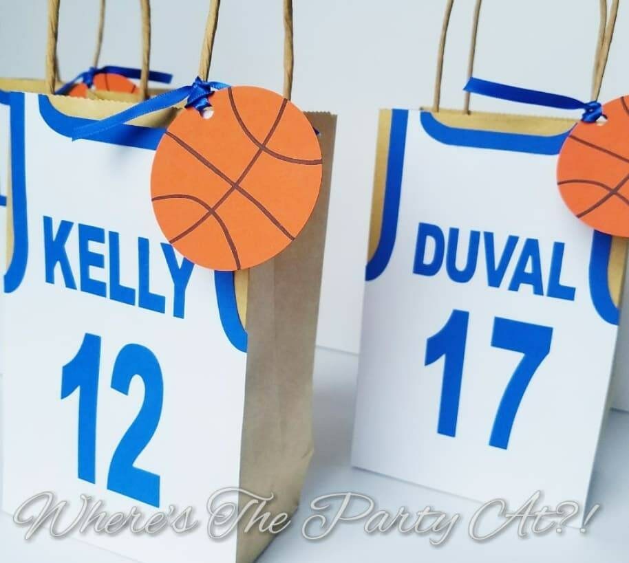 Basketball Favor Bags/basketball Party/favor Bags/treat Etsy