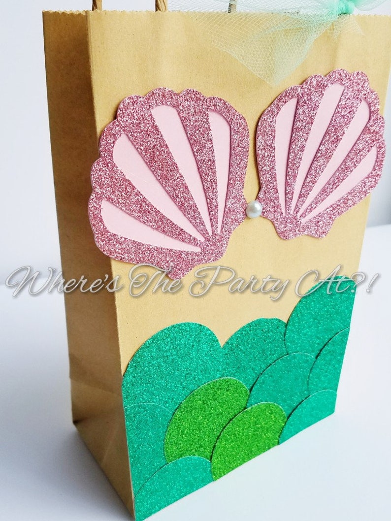 Mermaid party favor bags mermaid party goodie bags treat bags etsy