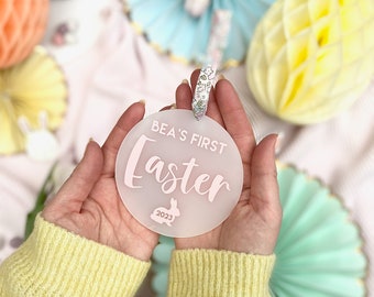 Personalised Liberty First Easter Bunny Keepsake Decoration, Easter Basket, Gifts for Kids, Hello Spring, Easter Decorations, Decor