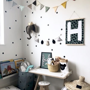 Polka Dot Wall Decals for Kids Rooms, Spotty Wall Stickers, Nursery Wall Decor Ideas, Scandi Playroom Wall Decor, Easy Peel & Stick Wall Art