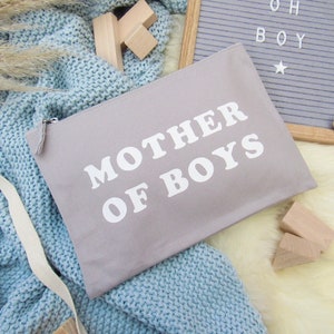 Personalised Mother Of Boys Make Up Pouch, Nappy Clutch, Hospital Bag, Mother's Day Gift, Diaper Bag, Travel Bag, New Mum Gift, Baby Shower image 5