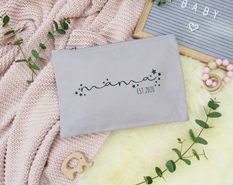 Personalised Mama Star Make Up Pouch, Nappy Clutch, Hospital Bag, Mother's Day Gift, Diaper Bag, Travel Bag, New Mum Gift, Baby Shower