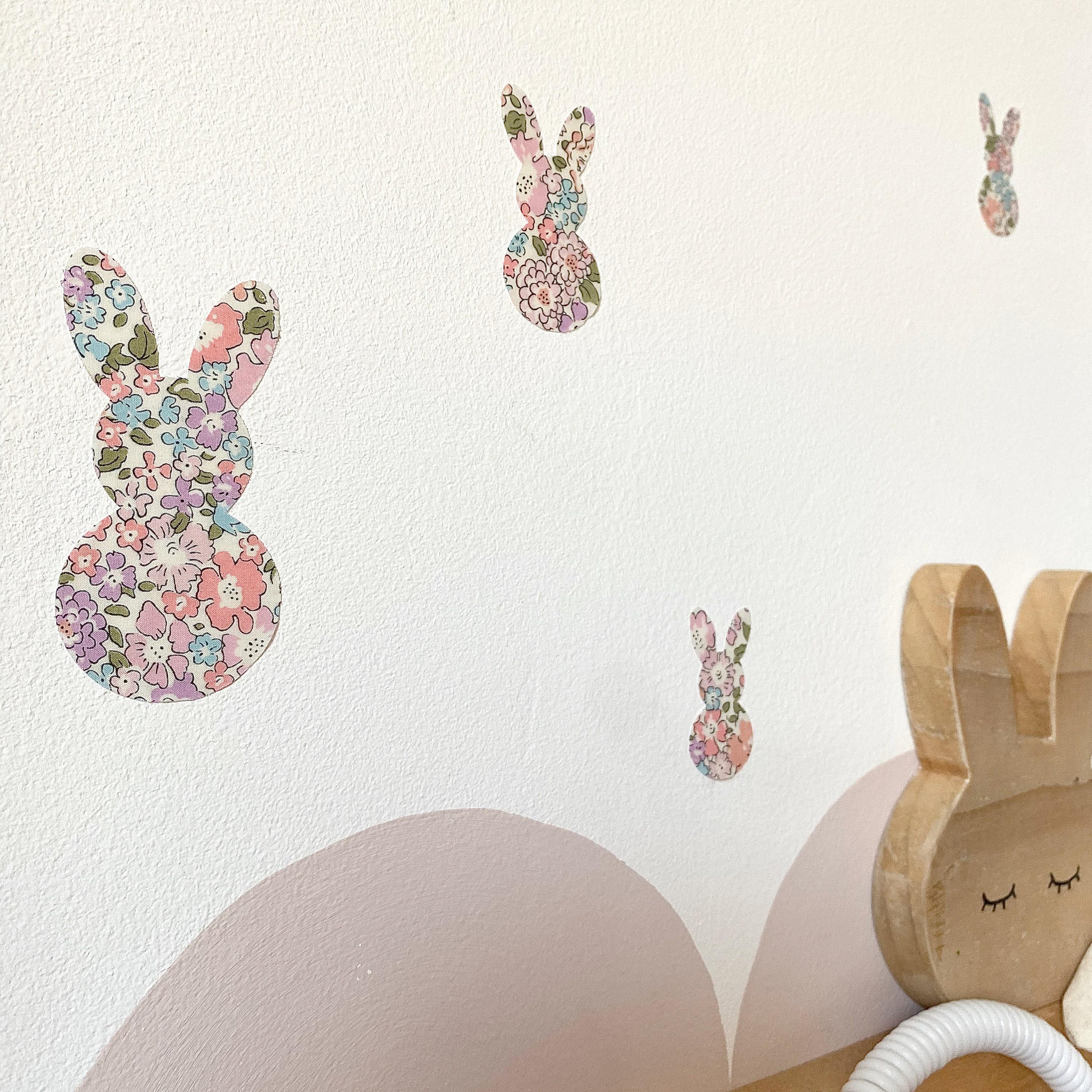 Liberty Bunny Rabbit Wall Decal Stickers, Cute Nursery Decor, Girls ...