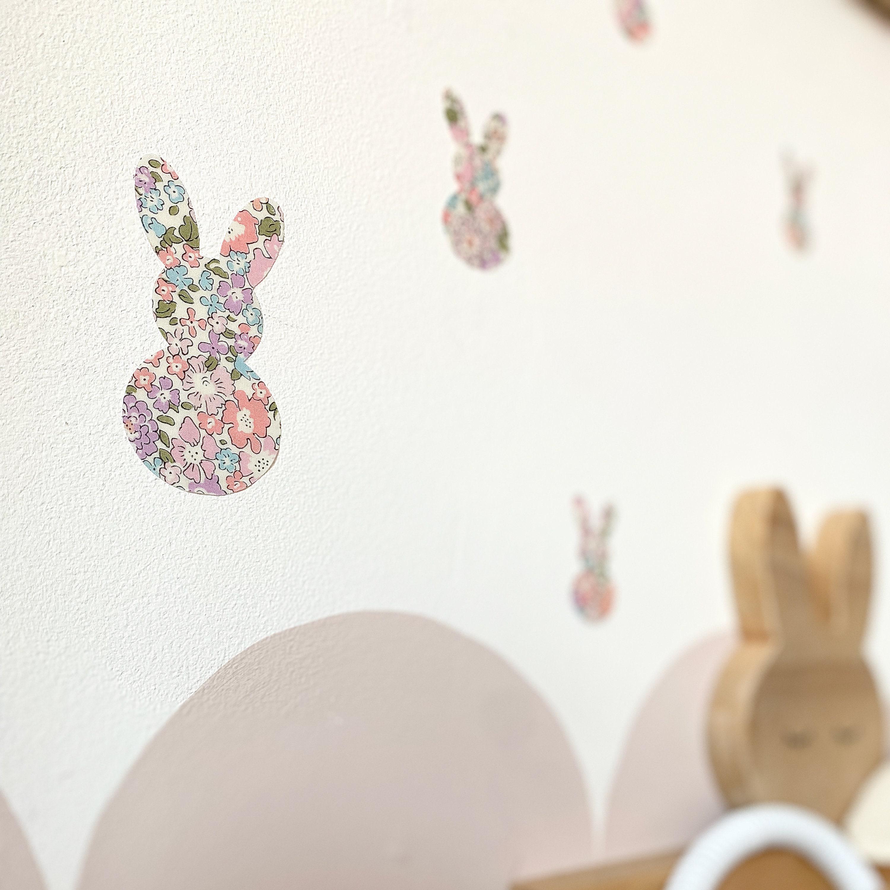 Liberty Bunny Rabbit Wall Decal Stickers, Cute Nursery Decor, Girls ...