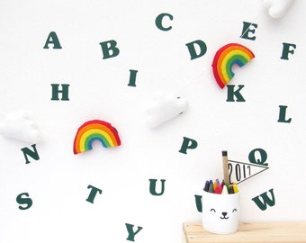 Alphabet Wall Decals, Kids Room Wall Stickers, Easy Decor Update for Children's Rooms, Playroom Wall Decorations, Toddler Room Inspo