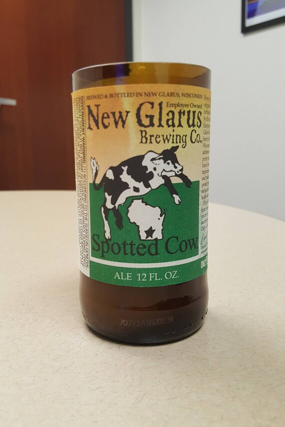New Glarus Spotted Cow Beer Bottle Candle Etsy