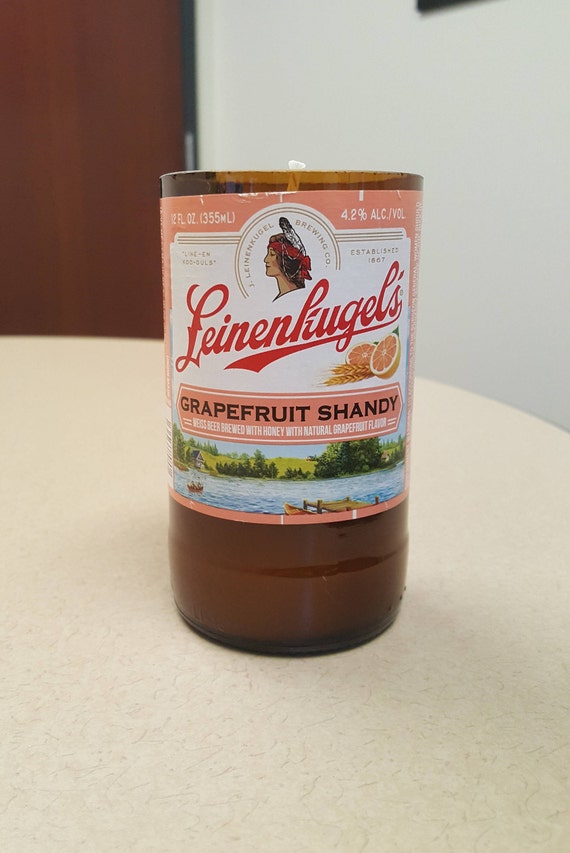 Leinenkugel's Grapefruit Shandy Beer Bottle Candle Etsy