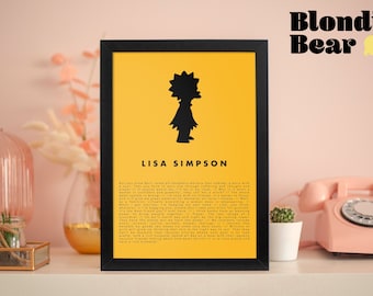 Lisa Simpson, The Simpsons, Lisa Simpson Quotes, The Simpson Poster, The Simpson Print, Feminist Quotes, Feminist Poster, Feminist Print, A4