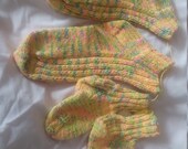 Hand knit garden clog socks