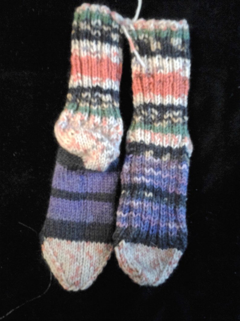 Handknit socks, toddler image 1