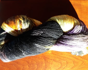 Hand dyed fingerweight yarn