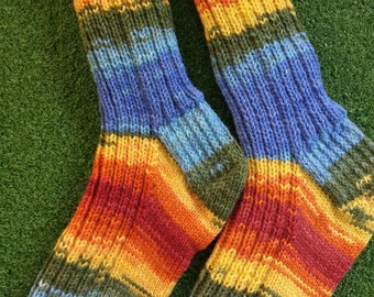 Handknit socks, small