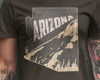 Mens Arizona Shirt, Adventure TShirt, Adventure Shirt, Camping Shirts, Mountain TShirt, Hiker TShirts, Nature Lover Shirt, Vacation Shirt