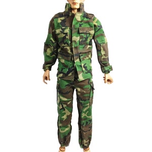 1/6 Scale Custom Made Military Suit Woodland Camo US Army Replica ...