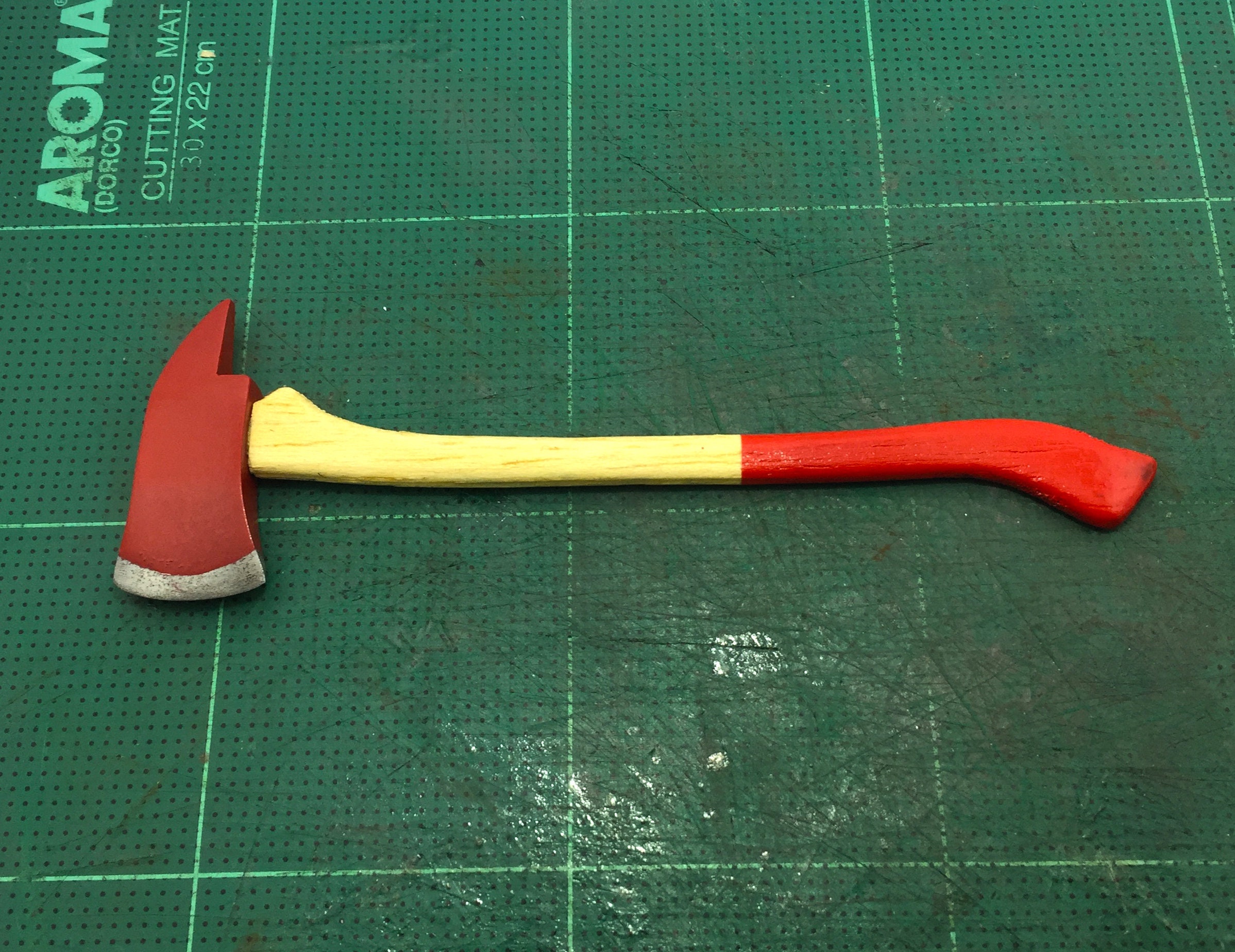 1/6 Scale Custom Made Metal Fireman Axe Red Hatchet Handmade Etsy