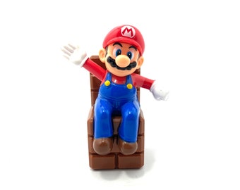 Super Mario Bros. Mcdonald Happy Meal Kid Collection Model Toys Figure - Sitting Mario