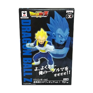 May include: A Dragon Ball Z box featuring two Vegeta figures. One figure is in a blue and white outfit with yellow hair, and the other is in a blue outfit with blue hair. The box has Japanese text and the Dragon Ball Z logo.