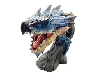 Monster Hunter Banpresto Ichiban Kuji Prize A Hunting Trophy Head Figure - Azure Rathalos