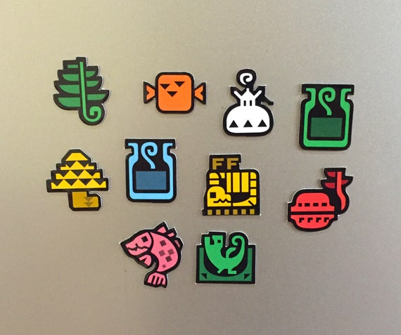 Monster Hunter Custom Made Items Icon Magnet Sticker Fridge Laptop Home  Decorative 10 Pcs. Set 1 