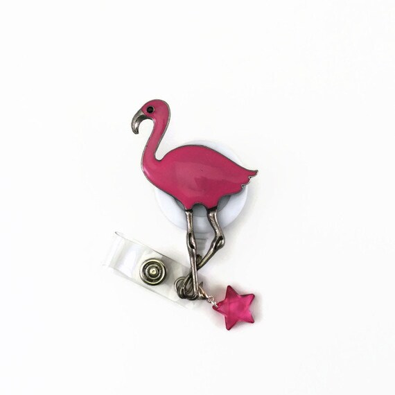 Reino Unido Vendedor Nuevo Hermoso Tono Plata /& Esmalte Rosa Flamingo Collar