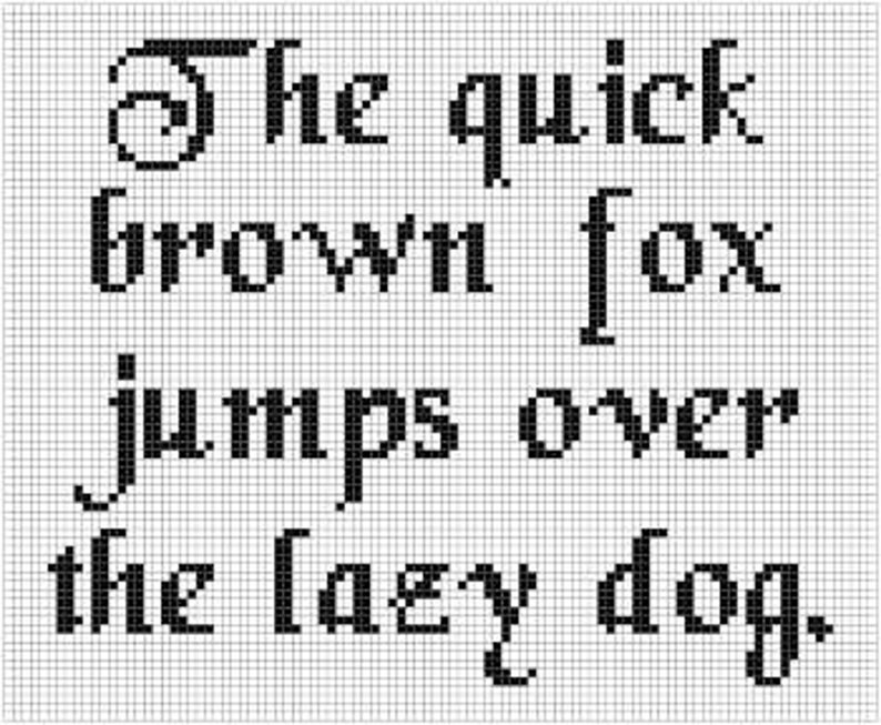 Typography Cross Stitch Alphabet Cross Stitch Font Pattern Etsy