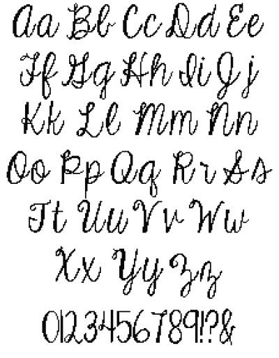 Custom Cross Stitch Pattern Font Handwriting Cross Stitch | Etsy