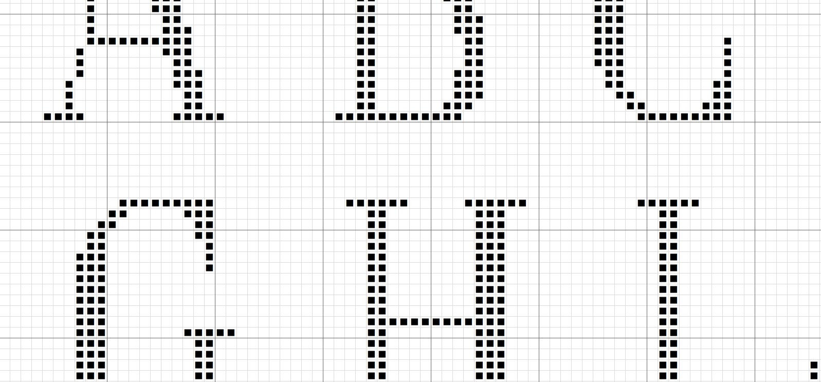 Modern Font Cross Stitch Pattern Alphabet Capital Letters Etsy