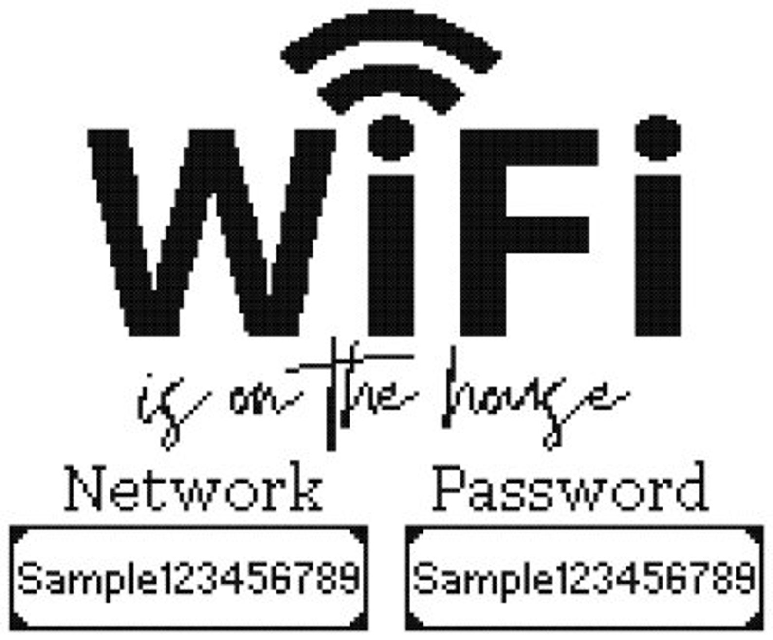 Wifi is on the House Cross Stitch Pattern Modern Etsy