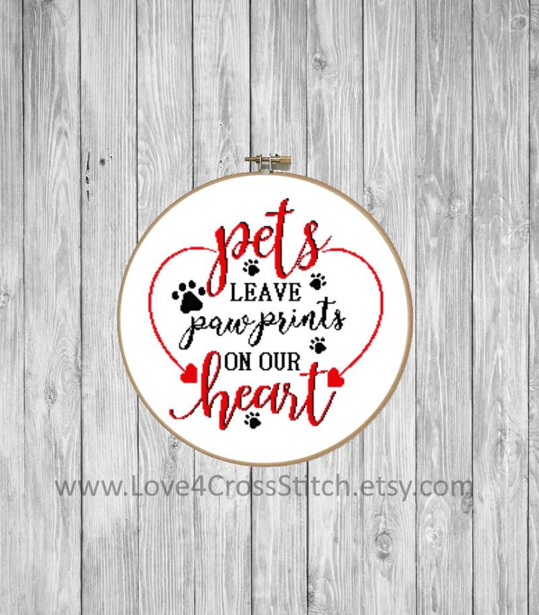 Pet Memorial Cross Stitch Pattern Modern Dog Cross Stitch Etsy