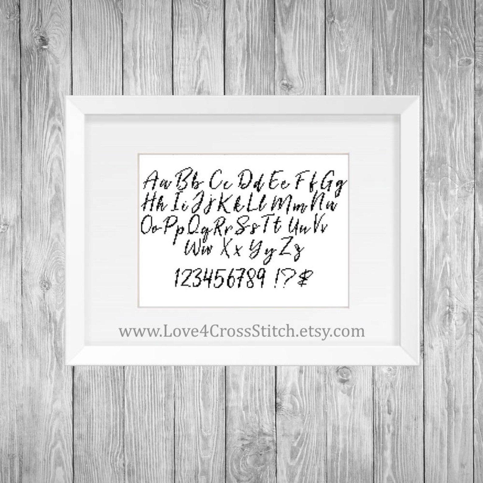 Cursive Cross Stitch Alphabet Hand Writing Cross Stitch Font Etsy