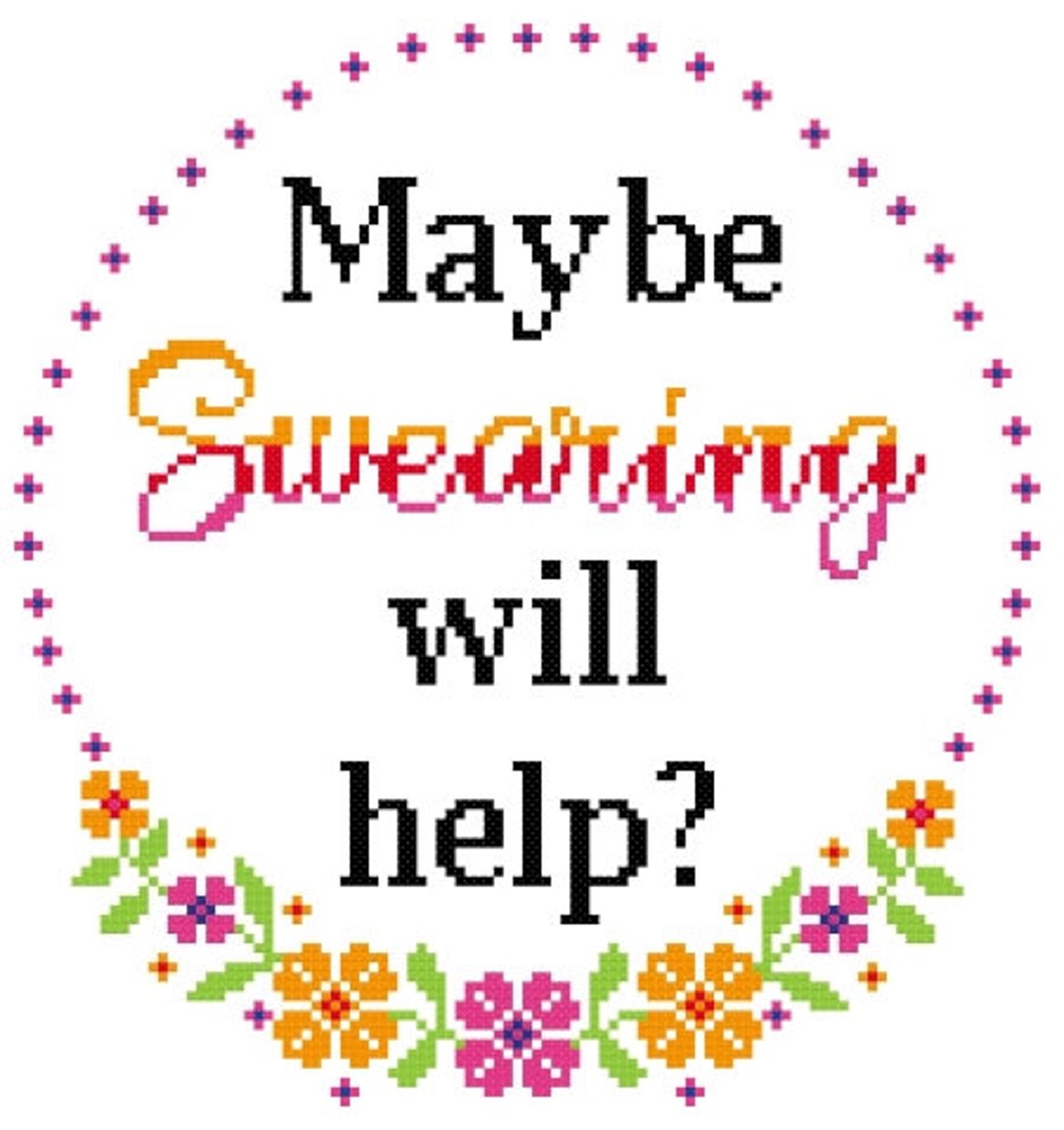 Cross Stitch Pattern Funny Subversive Cross Stitch Pattern Etsy