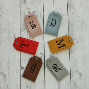 Personalized Luggage tags, Faux Leather Suitcase tags, Vegan leather, Travel gift, Wedding gift, Travel tags, stocking stuffer