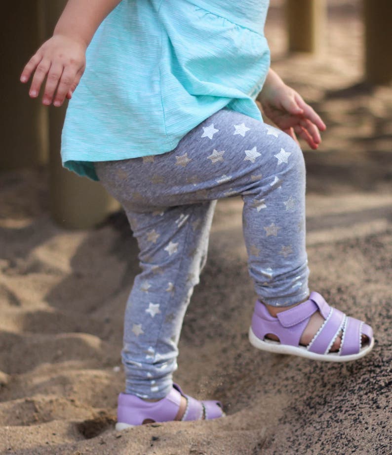 Toddler Star Leggings Girls Grey Pants Boys Grey Leggings Etsy