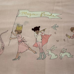 Michael Miller, magical parade, pink fabric, Sarah Jane, cotton fabric, 2 yards