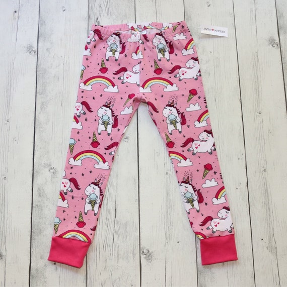 Organic Cotton Unicorn and Ice Cream Leggings Girls Rainbow Leggings Baby Unicorn Pants Toddler Unicorn Leggings Infant Stretch Leggings Etsy Australia