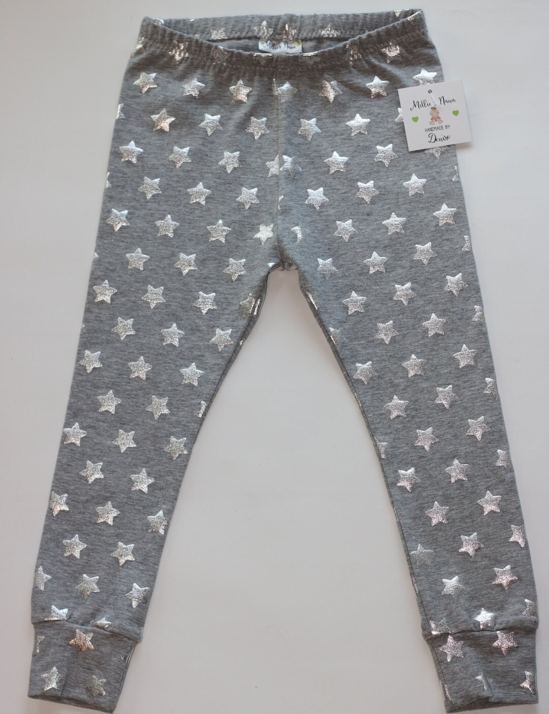Toddler Star Leggings Girls Grey Pants Boys Grey Leggings Etsy