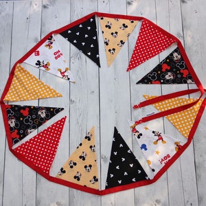 Mickey Mouse party banner, Disney bunting, Toddler birthday party decorations,Mickey Mouse Nursery, Disney baby shower, Mickey nursery decor
