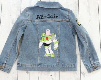 Buzz Lightyear Denim Jacket, Toy Story jacket, Disney embroidered jacket