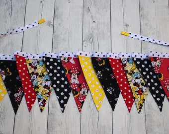 Disney party banner,minnie mouse nursery, Baby shower, disney bunting, disney party banner, Minnie Mouse nursery, Disney Baby Decor,