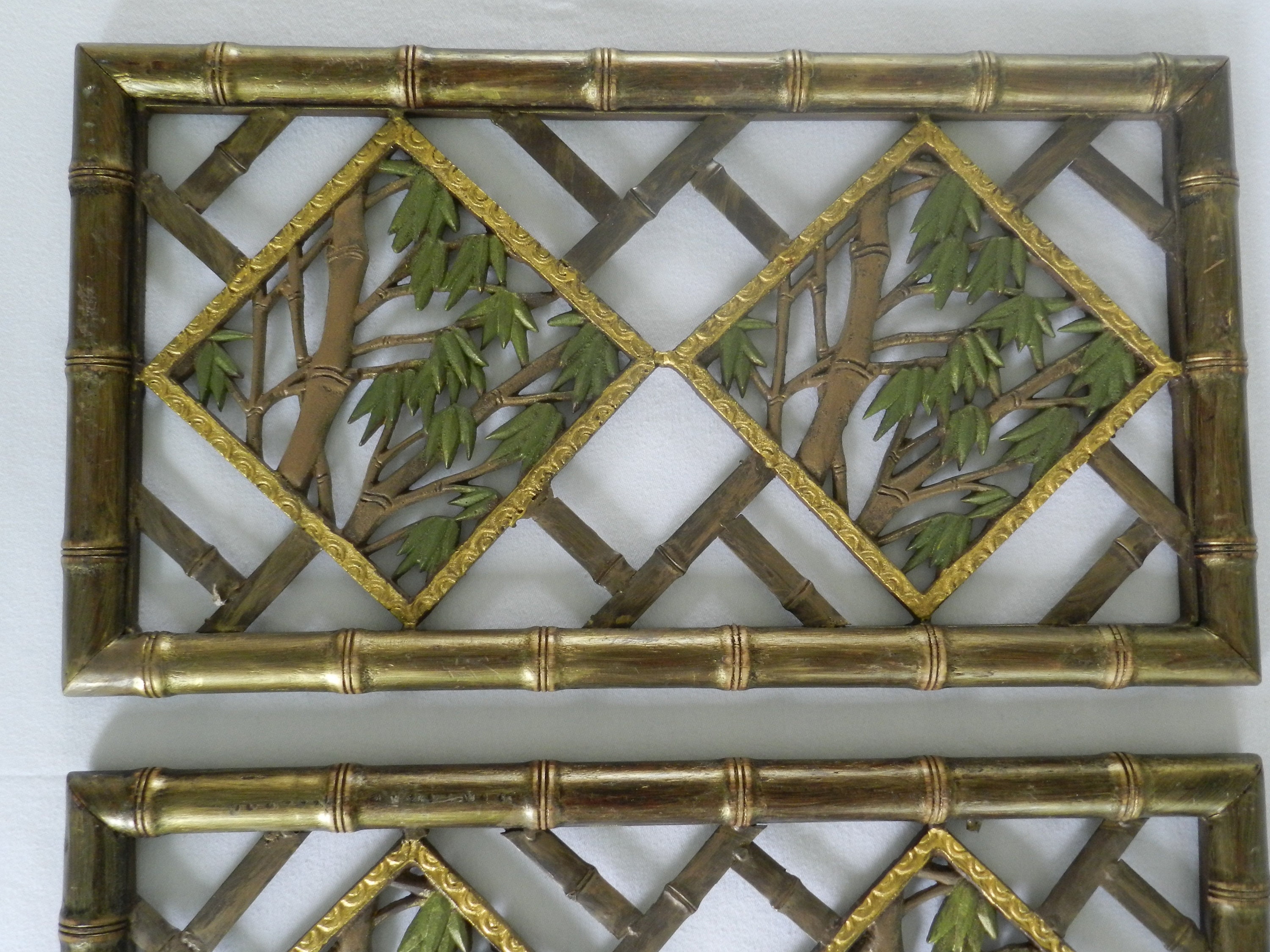 Vintage Bamboo Tree Wall HangingsA Pair Etsy